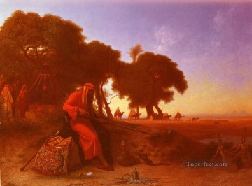 シャルル・テオドール・フレール Painting - アラブの野営地 アラビアの東洋学者 シャルル・テオドール・フレール